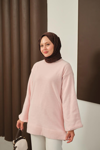 Yumoş Triko Tunik Pembe