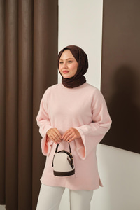 Yumoş Triko Tunik Pembe