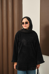 Yumoş Triko Tunik Siyah