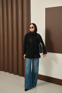 Yumoş Triko Tunik Siyah