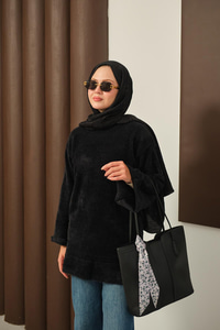 Yumoş Triko Tunik Siyah