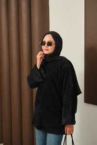 Yumoş Triko Tunik Siyah