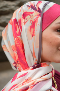 Zambak Soft Şal Bordo