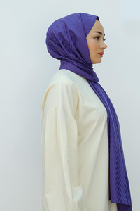 Zigzag Desen Şal Mor