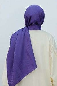 Zigzag Desen Şal Mor