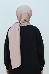 Zigzag Desen Şal Pudra