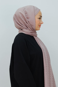 Zigzag Desen Şal Pudra