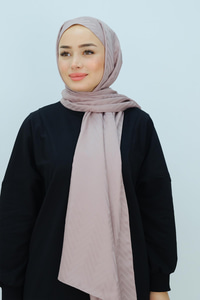 Zigzag Desen Şal Pudra