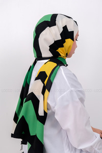 Uygun Fiyatlı ZIKZAK DESEN MEDINE IPEGI SAL YESIL | Loccomoda.com 