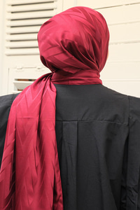 Zikzak Desen Şal Mürdüm