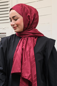 Zikzak Desen Şal Mürdüm