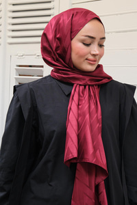 Zikzak Desen Şal Mürdüm