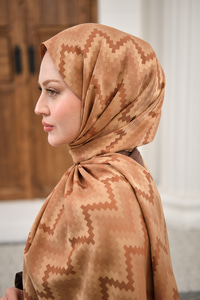 Zikzak Desen Şal Taba