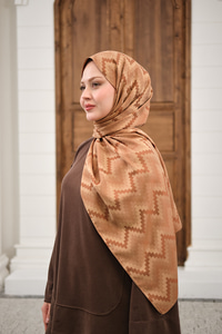 Zikzak Desen Şal Taba