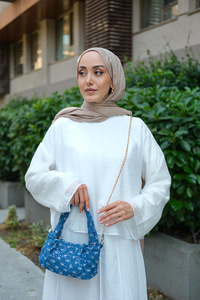 Zincir Askılı Çanta Kot Mavi