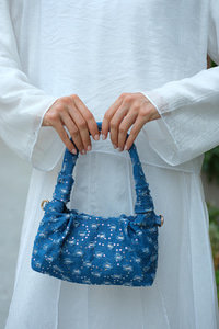 Zincir Askılı Çanta Kot Mavi