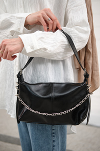 Zincir Detay Çanta Siyah