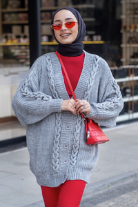 Uygun Fiyatlı ZINCIR DETAY HIRKA GRI | Loccomoda.com 