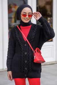 Uygun Fiyatlı ZINCIR DETAY HIRKA SIYAH | Loccomoda.com 