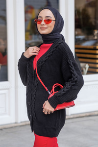 Uygun Fiyatlı ZINCIR DETAY HIRKA SIYAH | Loccomoda.com 