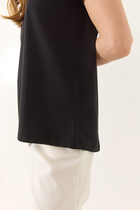 %100 Organik Pamuklu Comfort Fit Arkası Uzun Basic T-shirt 60602049 - Siyah