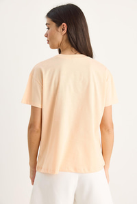 Aksesuarlı Kısa Kollu Pamuklu T-Shirt 60602041 - Yavru Ağzı