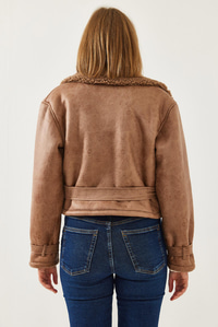 Aller Detay Crop Lamine Mont 2612 60351246 - Camel