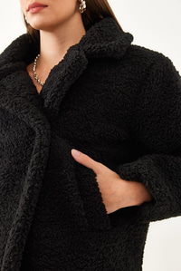 Astarlı Peluş Mont 2433 60351028 - Siyah