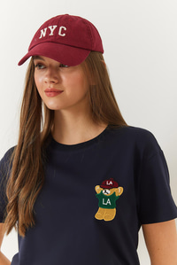 Ayıcık Baskılı Tshirt 60602007 - Lacivert