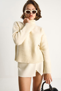 Balıkçı Yaka Kazak 20251060 - Krem KAZAK modelleri