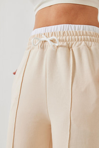 Bel Bağlamalı Lastikli Pantolon MBHS035 60601035 - Bej PANTOLON modelleri