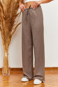 Beli Bağlamalı Rustik Pantolon 60361002 - Taş