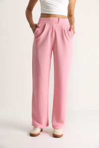 Beli Cırtlı Rahat Palazzo Pantolon 3826 60261150 - Toz Pembe PANTOLON modelleri
