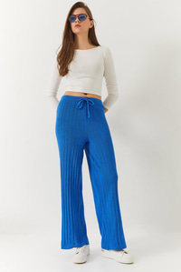 Beli Lastikli Fitilli Palazzo Pantolon 20223118 - Saks PANTOLON modelleri