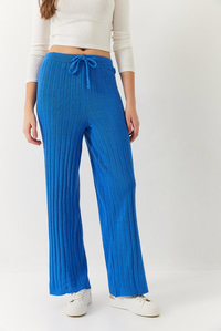 Beli Lastikli Fitilli Palazzo Pantolon 20223118 - Saks PANTOLON modelleri