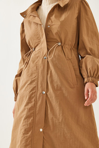 Beli Lastikli Uzun Yağmurluk 5939 60351240 - Camel