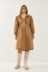 Beli Lastikli Uzun Yağmurluk 5939 60351240 - Camel