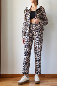 Bianco Lucci Leopar Desenli Alt-Üst Takım MBMS047 60501047 - Kahverengi