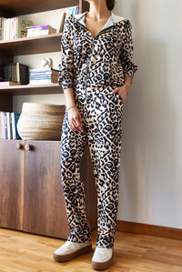 Bianco Lucci Leopar Desenli Alt-Üst Takım MBMS046 60501046 - Kahverengi