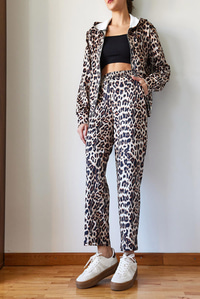 Bianco Lucci Leopar Desenli Alt-Üst Takım MBMS047 60501047 - Kahverengi