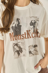 Bisiklet Yaka Kısa Kollu Doğal Baskılı Pamuklu Basic T-Shirt ÖT251042 60283311 - Bej