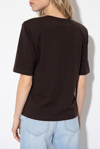 Bisiklet Yaka Vatkalı Pamuklu Basic T-Shirt 241134 60283128 - Acı Kahve T-SHİRT modelleri