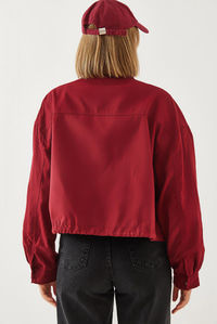 Cepli Fermuar Detaylı Ceket 2475 60451005 - Bordo