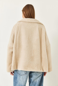 Çift Cepli Oversize Peluş Mont 1611 60261097 - Bej