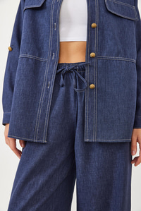 Dikiş Detaylı Denim Alt-Üst Takım 60251883 - Mavi ALT - ÜST TAKIM modelleri
