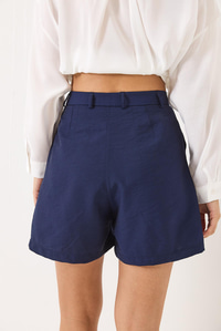 Dökümlü Pilili Cep Detaylı Şort 30024 60283048 - Lacivert