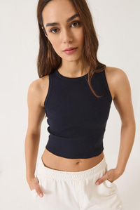 Fitilli Halter Yaka Kaşkorse Basic Crop Top Atlet 60602045 - Lacivert