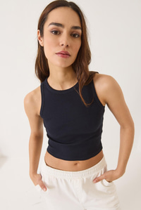 Fitilli Halter Yaka Kaşkorse Basic Crop Top Atlet 60602045 - Lacivert