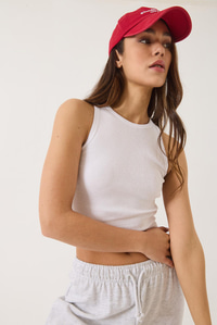 Fitilli Halter Yaka Kaşkorse Basic Crop Top Atlet 60602045 - Beyaz
