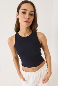 Fitilli Halter Yaka Kaşkorse Basic Crop Top Atlet 60602045 - Lacivert